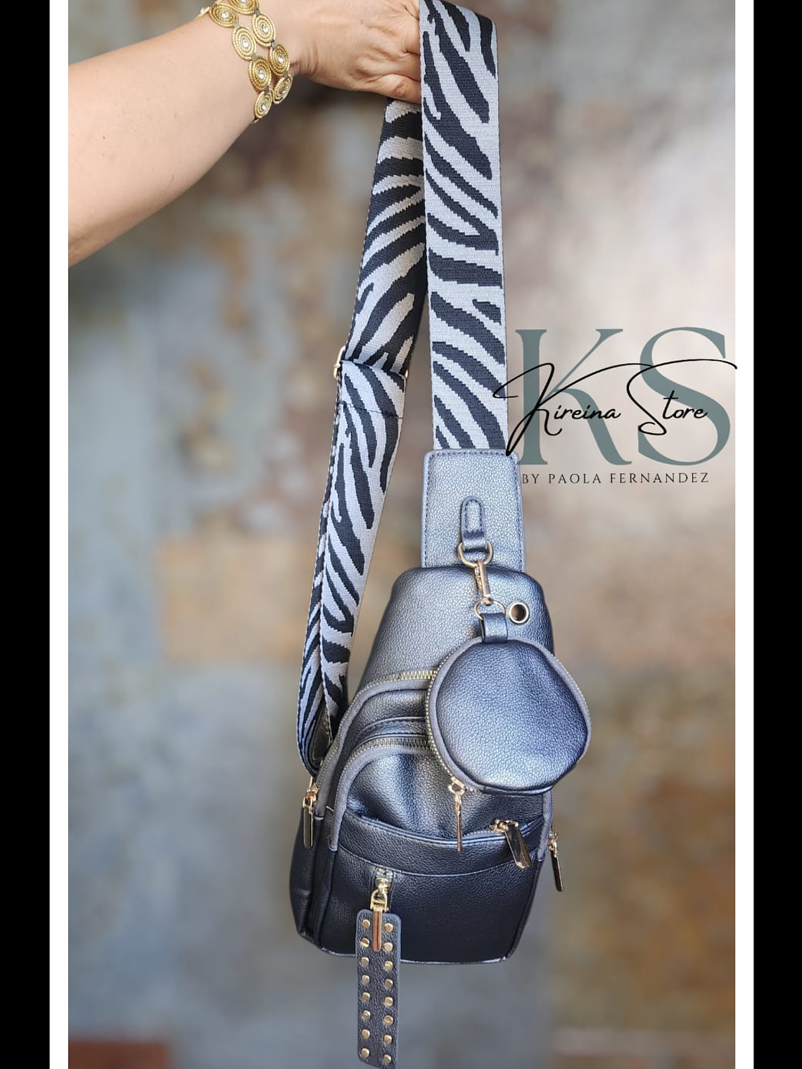 BANDOLERA DE PECHO GRIS 2