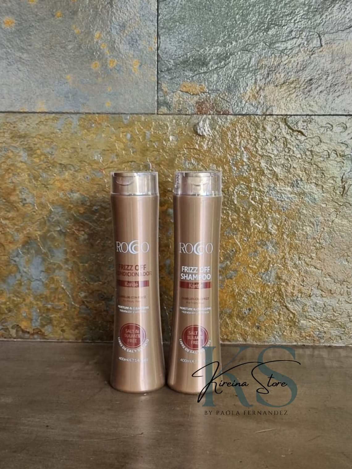 PACK 1: SHAMPOO Y ACONDICIONADOR ROCCO FRIZZ OFF KARITÉ 1