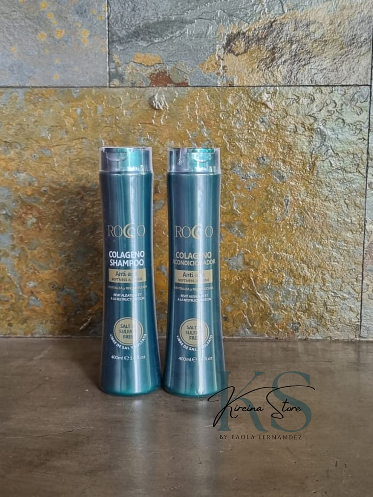 PACK 3: SHAMPOO Y ACONDICIONADOR ROCCO COLÁGENO ANTI AGE 1