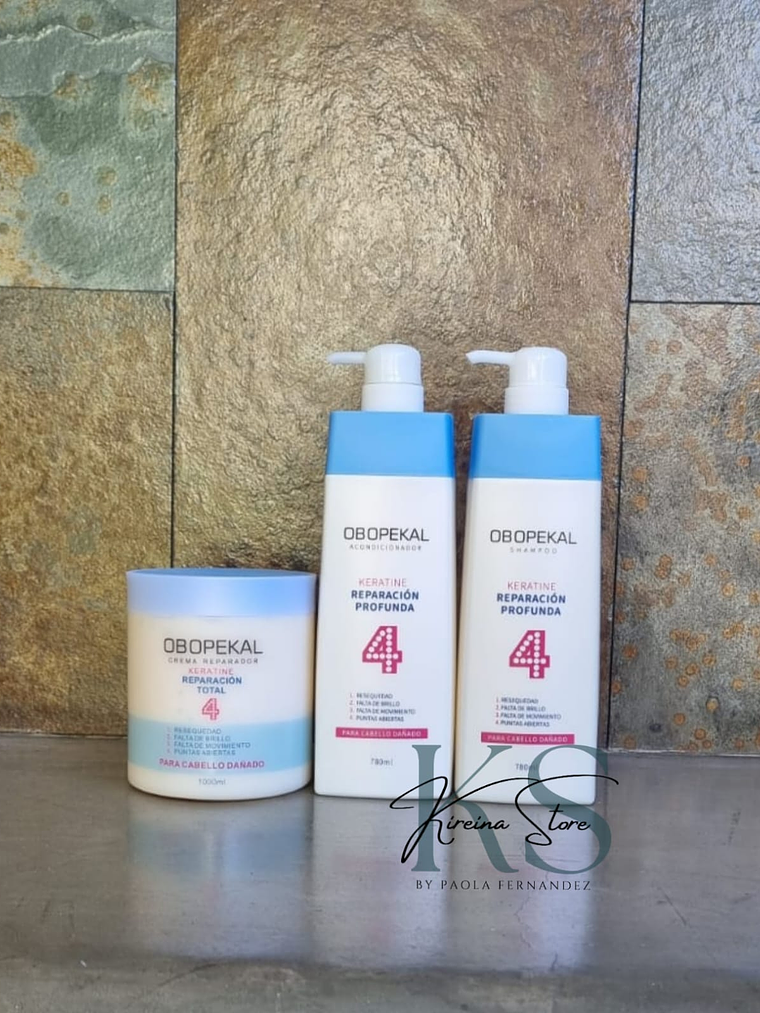 PACK 11: SHAMPOO, ACOND. Y CREMA REPARACIÓN PROFUNDA OBOPEKAL 1