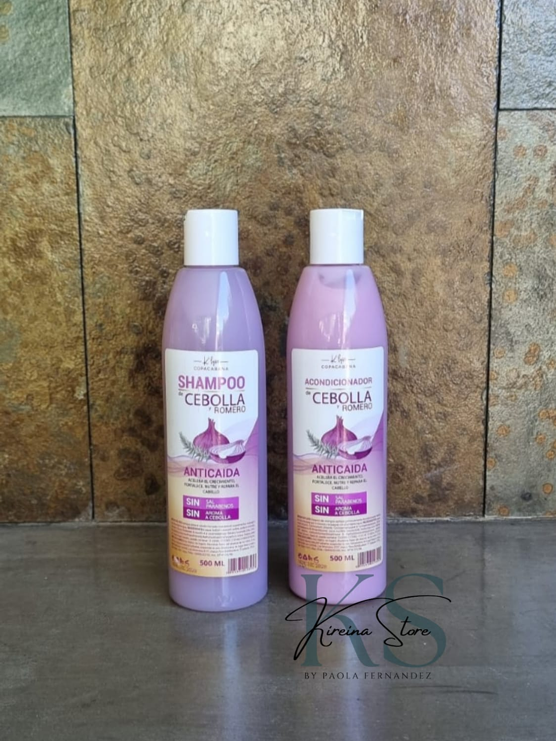 PACK 12: SHAMPOO Y ACONDICIONADOR DE CEBOLLA Y ROMERO COPACABANA 1