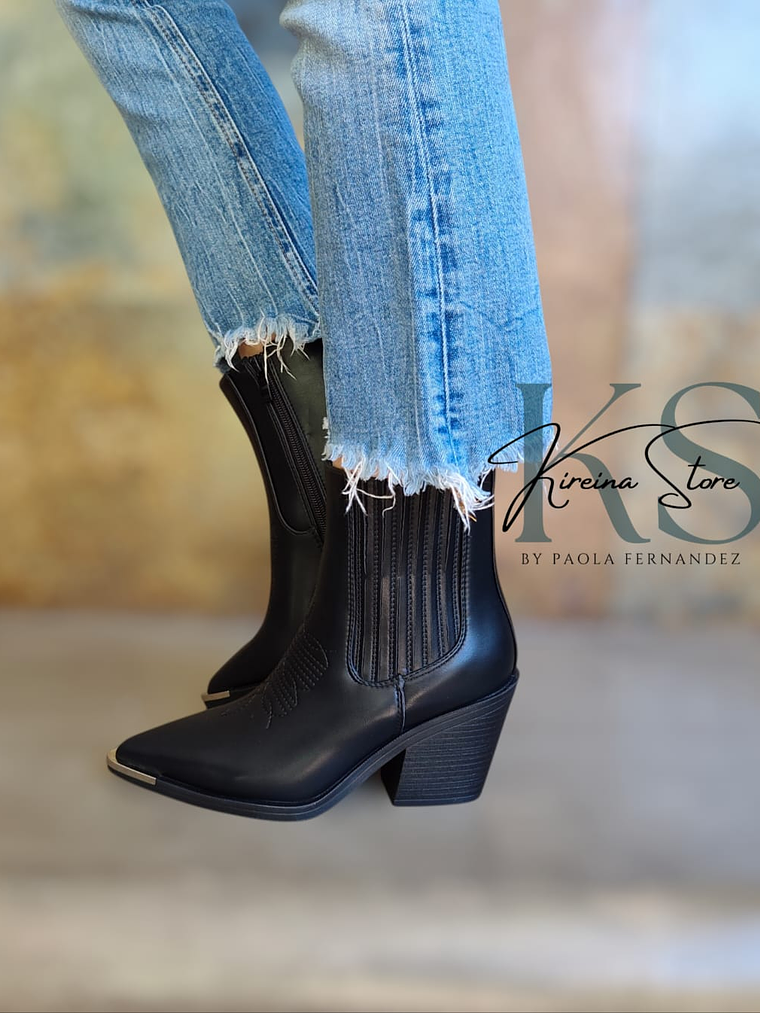 BOTÍN NEGRO TEXANO 1