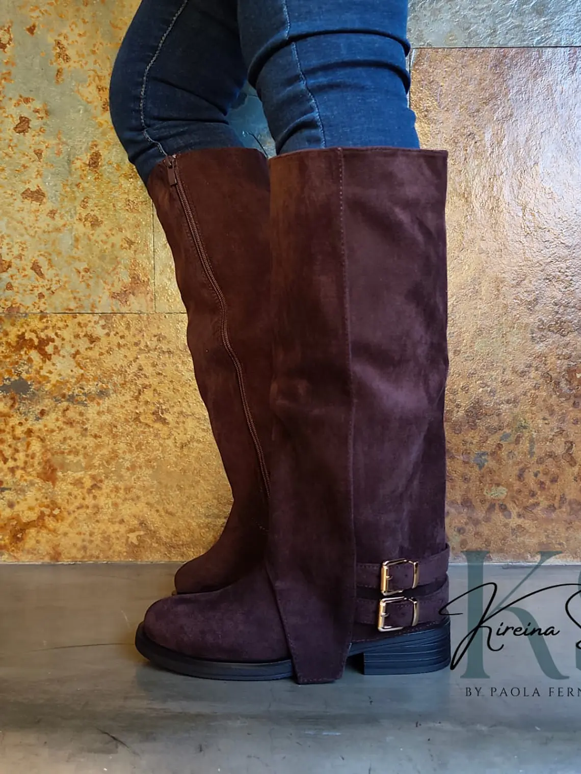 BOTA LARGA BROWN CORTINA 1