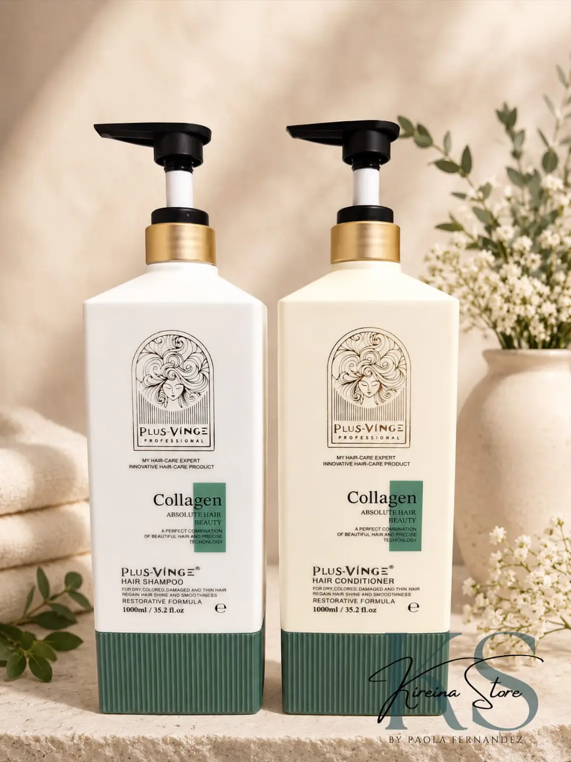 PACK 14: SHAMPOO Y ACONDICIONADOR PLUS VINGE COLLAGEN 1
