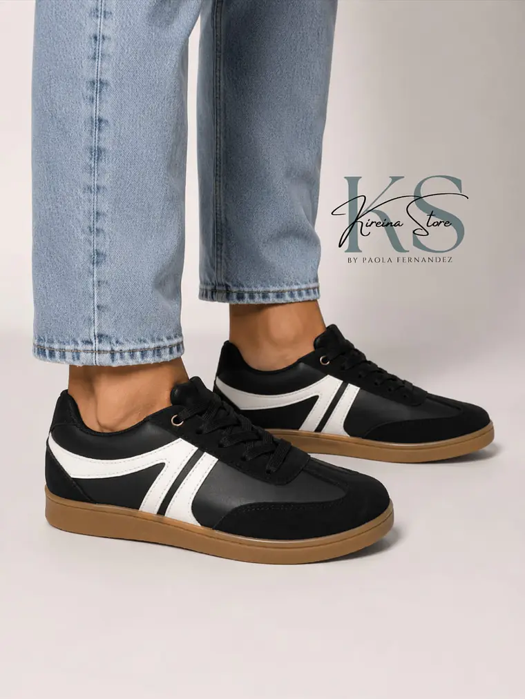 ZAPATILLA NEGRA ESTILO SAMBA 1