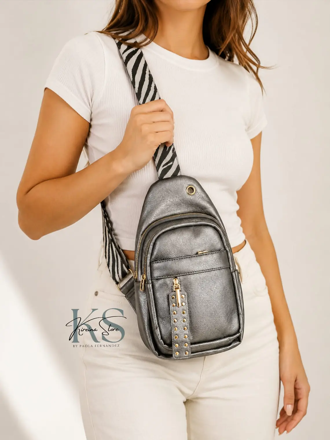 BANDOLERA DE PECHO GRIS 1