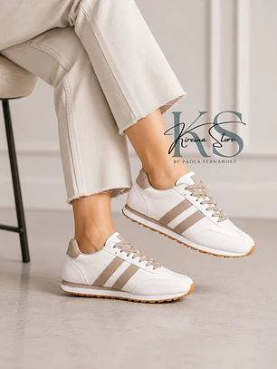 ZAPATILLA BLANCA KHAKI