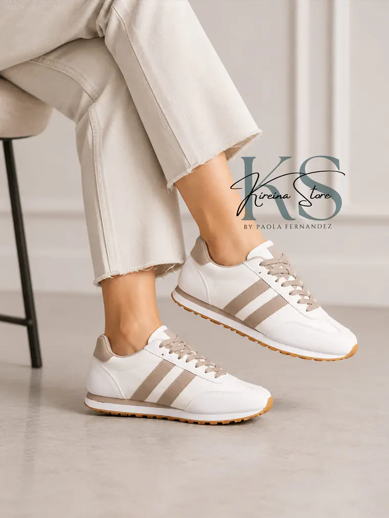 ZAPATILLA BLANCA KHAKI 1