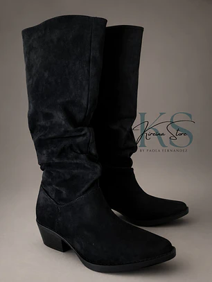 BOTA ARRUGADA NEGRA
