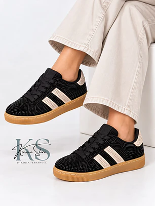 ZAPATILLA NEGRA BRILLO