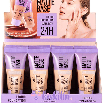 Base efecto matte aprueba de agua 24 horas Romantic Beauty