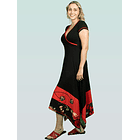  Vestido Sevilla Negro rojo  8