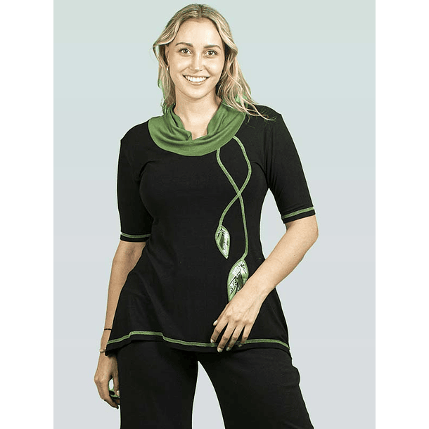 Polera Notro negro verde sc 2