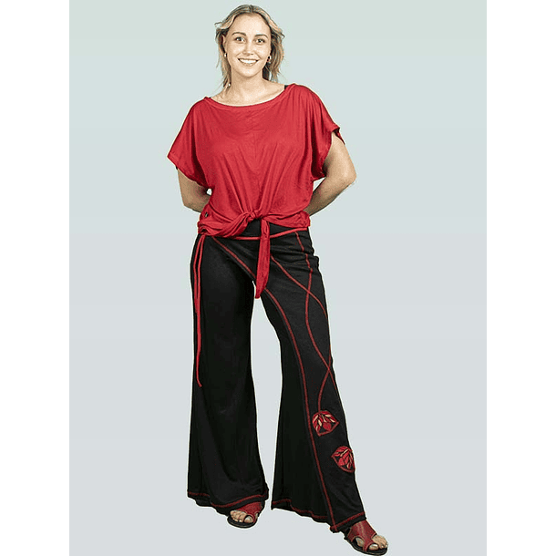 Pantalón pareo Delfina Negro 5