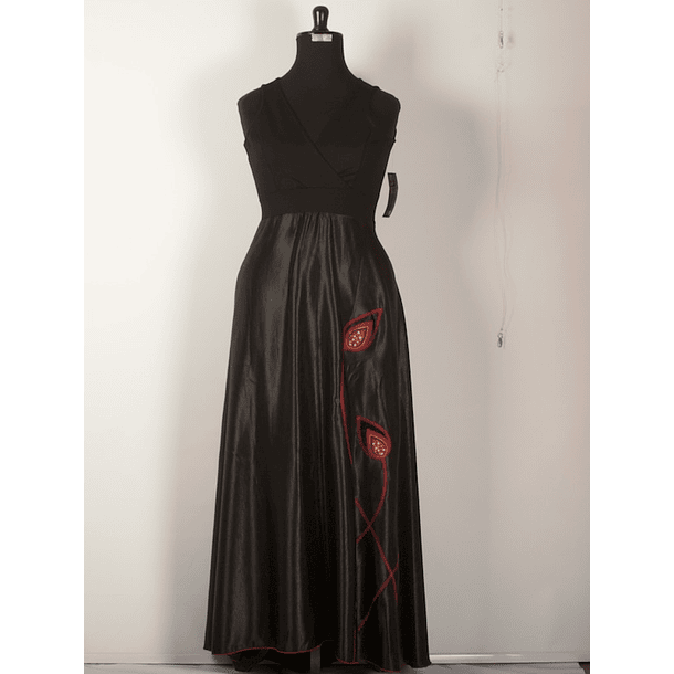 Vestido Fiesta Indira Negro Rojo L Y XL 1