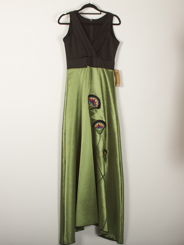Vestido de Fiesta Textura Luminosa Verde Agua - XL / Verde agua