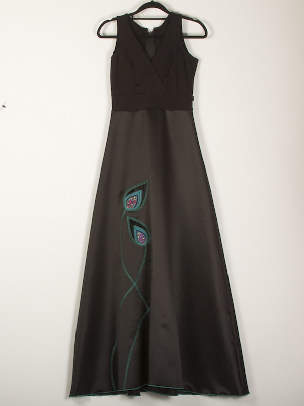 Vestido Fiesta Indira Negro/turquesa M Y 2XL