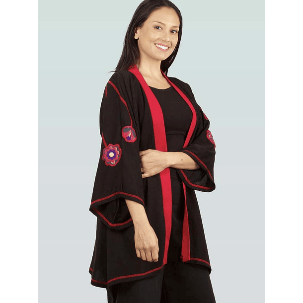 tapado kimono Pucara negro rojo 2