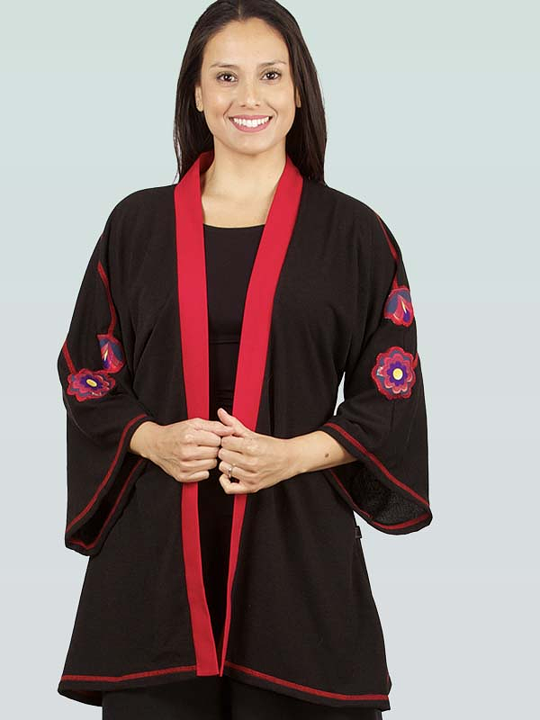 tapado kimono Pucara negro rojo sh