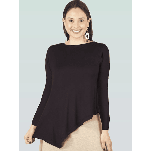 Enya manga larga Negro 1