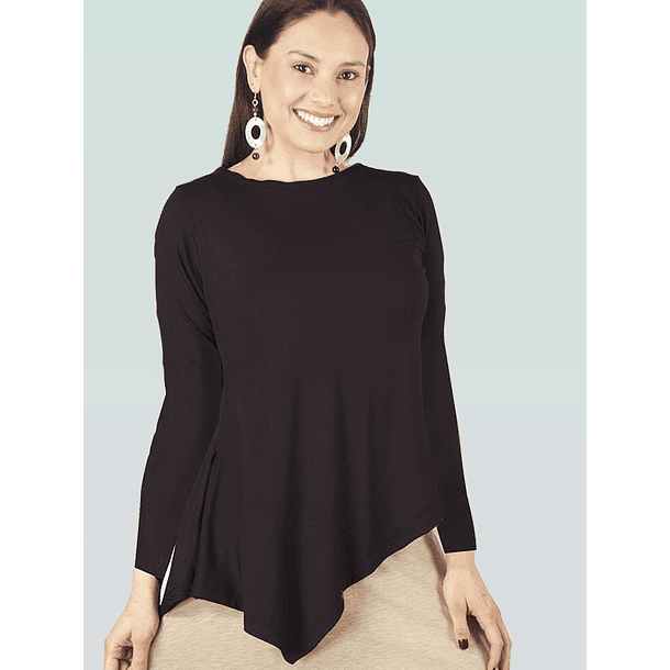 Enya manga larga Negro 2