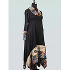 Vestido largo lanilla Nalca Negro crudo 2