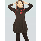 Vestido Jumper lanilla Meli Negro rojo SC ER 5