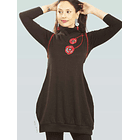 Vestido Jumper lanilla Meli Negro rojo SC ER 1