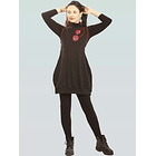 Vestido Jumper lanilla Meli Negro rojo SC ER 6
