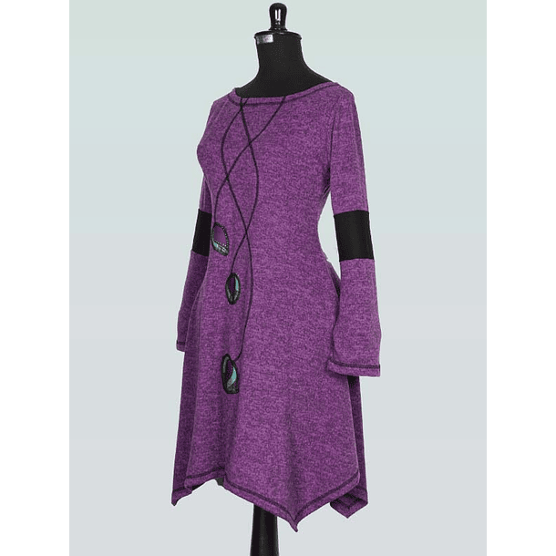 Vestido lanilla Amancay Morado sc 3