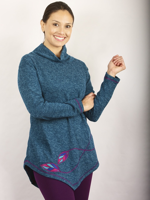 Sweater Bianca turquesa SOLO S