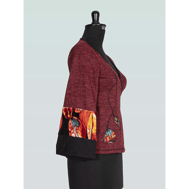 Sweater Tapado doble cruce ,Chilko rojo 2
