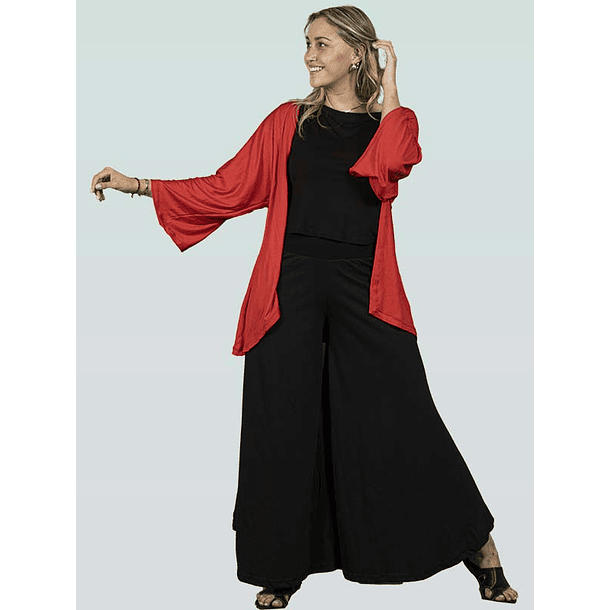Tapado Kimono Alfonsina Rojo 3