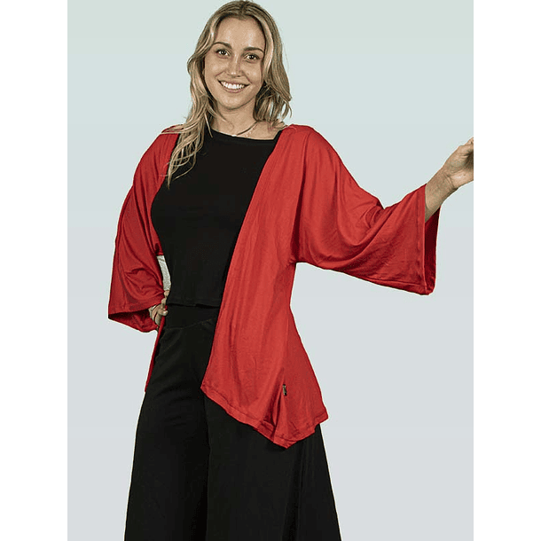 Tapado Kimono Alfonsina Rojo 4
