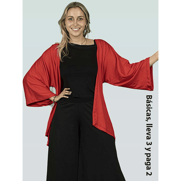 Tapado Kimono Alfonsina Rojo 1