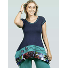 Polera Mahuida azul turquesa  1