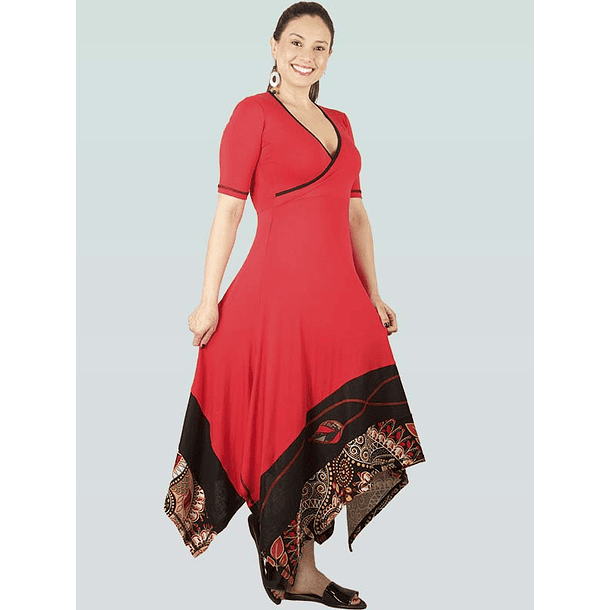 Vestido Sevilla rojo/negro  1