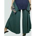 Pantalón palazzo algodón Valencia turques ks13 oscuro 2