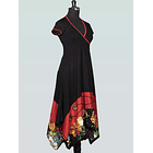  Vestido Sevilla Negro rojo  1