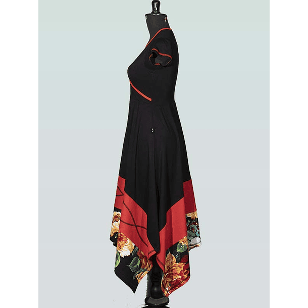  Vestido Sevilla Negro rojo sc 9