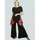 Polera Huapi Negro con rojo 2