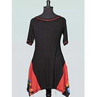 Polera Huapi Negro con rojo 10