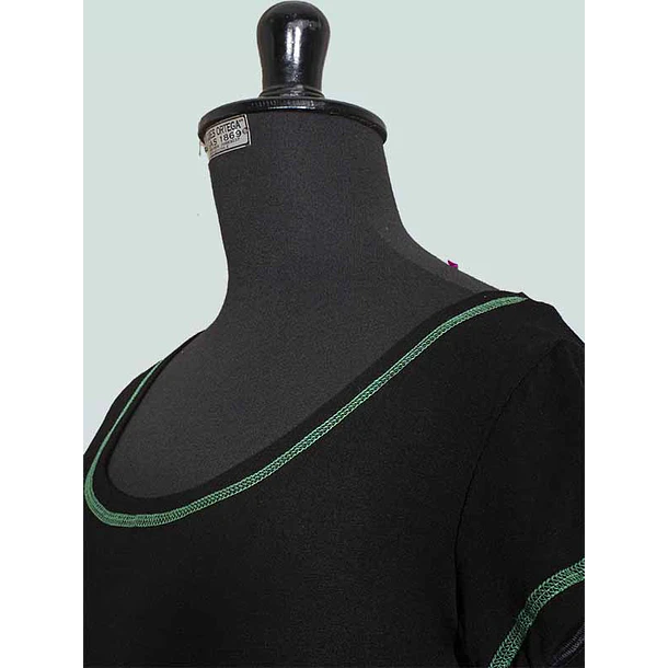 Vestido Kuyan negro verde  5