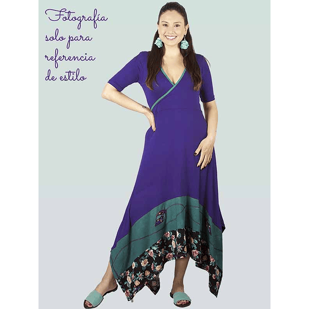 Vestido Sevilla Morado Turquesa sc  6