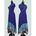 Vestido Sevilla Morado Turquesa  4