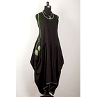Vestido Patagua negro verde 2