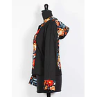 Chaqueta Gabardina Emilia flores rojas  6