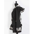 Chaqueta Gabardina Emilia flores negras  2