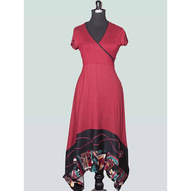 Vestido Sevilla Carmín  2