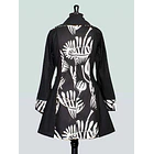 Abrigo Lenga flores negras, SOLO M 2